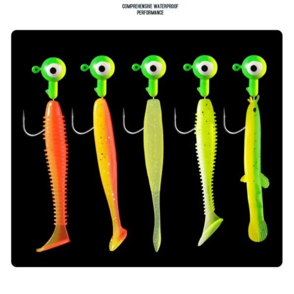 9PCS Jig Head Hook 0.8g/1.75g/3.5g/5g Crank Mix Colors Fishing Hook head Jig Lure Hard Bait Soft Worm Jig Hookfor Fishing Tackle - Image 5
