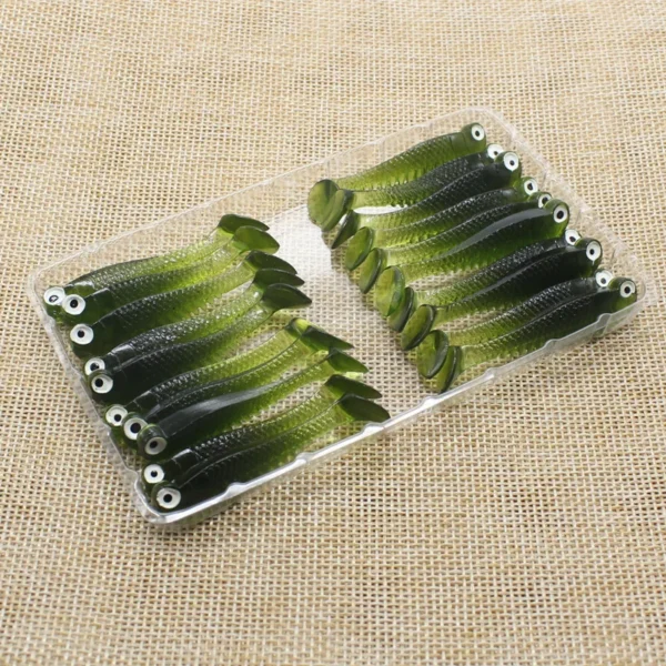 10pcs Soft Luminous Fishing Lures Silicone Small Worm Lures Shaking Bait Luminous Bait Artificial Baits Carp Fishing Accessories - Image 5