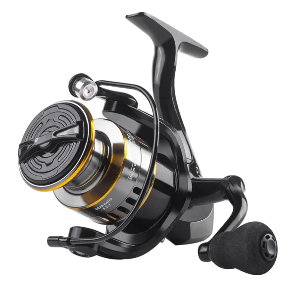 1 Piece Two-Hand Rotating Fishing Reel, He1000-7000 Series, 5.2:1 Gear Ratio, 22.05lb Extraction, Smooth and Sensitive Aluminum Alloy Body, Pa Nylon, Left/Right Hands Can Be Changed, Suitable for Freshwater and Saltwater - Image 1