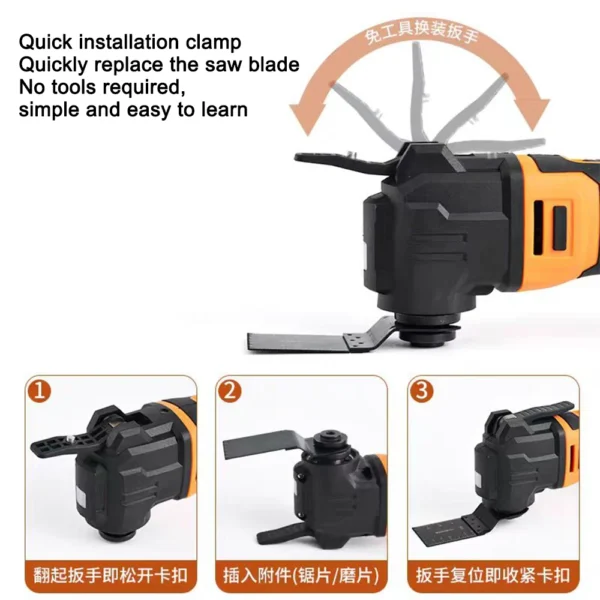 Oscillating Multi function tool Electric Saw With Trimmer /Shovel/Cutting Woodworking Speed Tool Fit Makita/Dewalt 18V Battery - Image 4