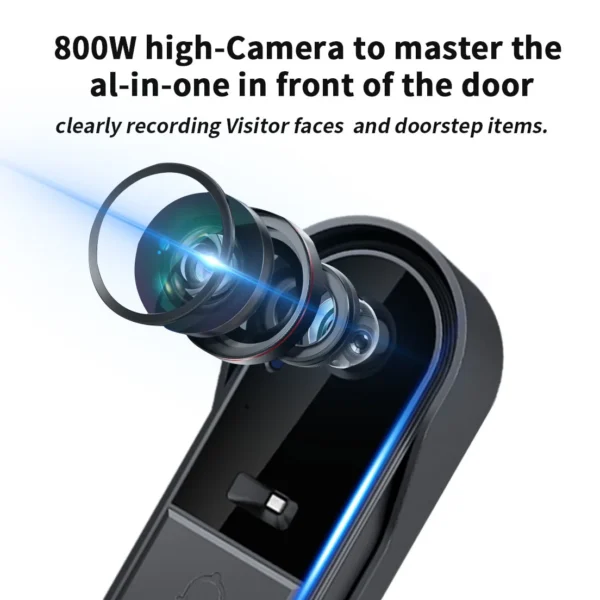 WiFi wireless smart video doorbell, Two-way outdoor 1080P HD camera, Wireless intercom voice, Smart home waterproof doorbell - Image 6