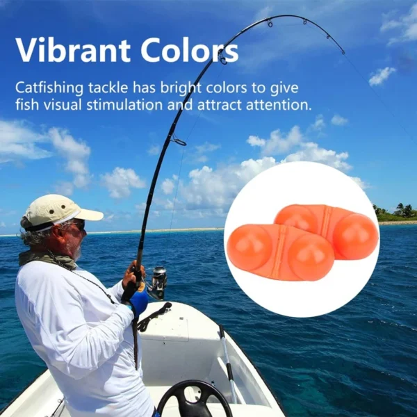 Fishing Double Rattle Beads Fishing Attractor Bell Plastic Catfish Bass Rig Rattles Bells Sea Fishing Bait Alarm Loud Bells Tool - Image 6