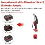 Mini Chainsaw 4/6-Inch Cordless Woodworking Handheld Garden Electric Saw Cutting Power Tool Fit Dewalt/Milwaukee 18V Battery - Image 5