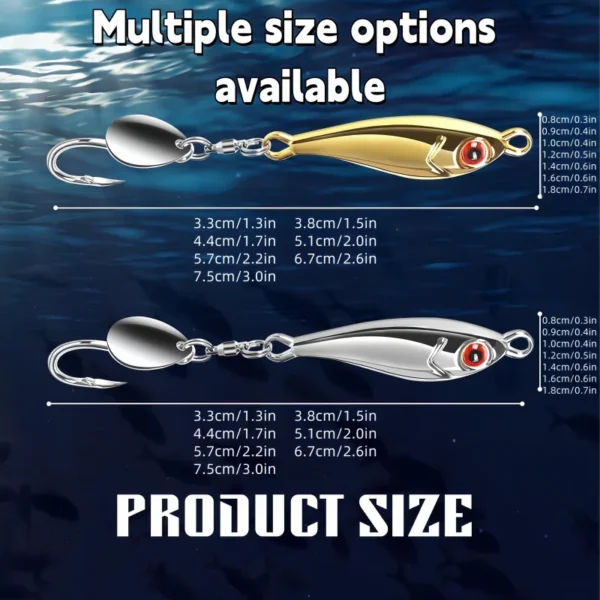 5-40g Metal Spinner Jigging Lure Sea Bass Mackerel Snapper Sequins Fishing Lure Cast Fishing Bait Sea Fishing Tackle Ocean Beach - Image 2