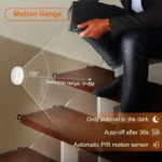 PIR Motion Sensor LED Night Light USB Rechargeable Night Lamp For Kitchen Cabinet Wardrobe Lamp Staircase Wireless Closet Light - Image 4
