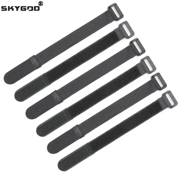Cable Ties Reusable Self Adhesive Black Width 20mm Nylon Strap Reverse Buckle Line Wire Organizer Hook Loop Bundle Fastener - Image 1