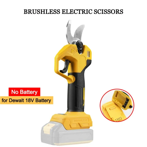 Brushless Electric Pruning Shears Garden Tool Pruner With LED Display Cordless Garden Scissors Fruit Tree Fit Dewalt 18V Battery - Image 1