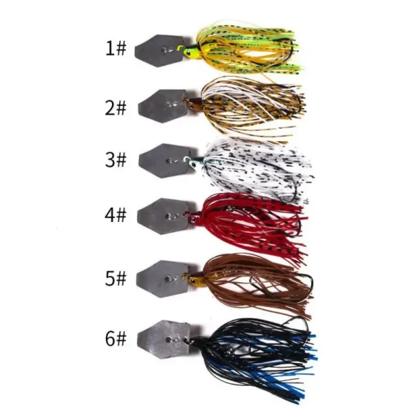 Jig Bass Fishing Lure with Weed Guard Vibrating Fishing Lure Blade Skirted Swimming Bass Jigs Metal Spinner Bait Fishing Tools - Image 5