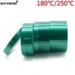 PET Film Tape 3 5 10 15 20 25 30 40 50 60 80 100mm Green High Temperature Heat Resistant PCB SMT Plating Insulation Protection
