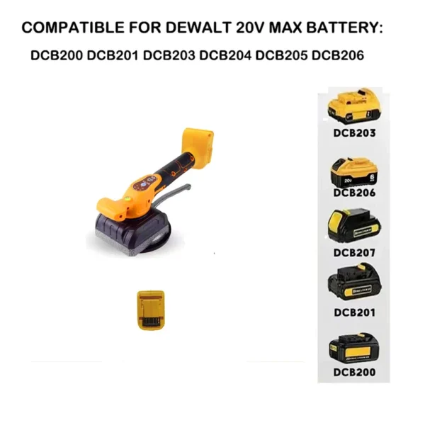 Tile Tiling Machine 5 Gears High Loading Capacity Wall Floor Tile Laying Vibrating Tool Fit Dewalt 20V Battery(No Battery） - Image 6