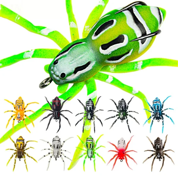 Floating Fishing Lures Artificial Spider Soft Bait Mini Bionic Topwater Fishing Lure with Barbed Hook for Bass Pike Trout Tackle - Image 1