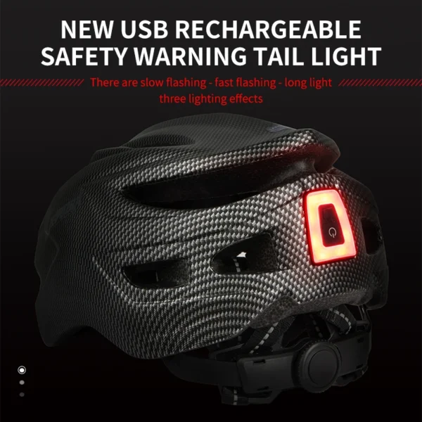 Cycling Helmet with Taillight for Men and Women, Bicycle Helmet, MTB Road Bike, E-Bike Motorcycle - Image 5