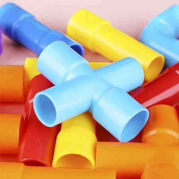 Color Water Pipe Building Blocks Children DIY Assembling Pipeline Tunnel Plastic Splicing Building Blocks Kids Educational Toys - Image 6