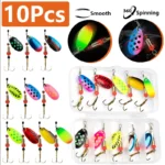 16/10pcs Fishing Spinner Metal Lures with Tackle Boxes Crankbaits Wobblers Metal Sequin Trout Spoon With Hooks for Carp Fishing - Image 2