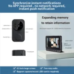 Wireless wireless smart video doorbell,Wireless intercom,Real-time notification,Two-way HD camera,Night vision monitor HD camera - Image 3