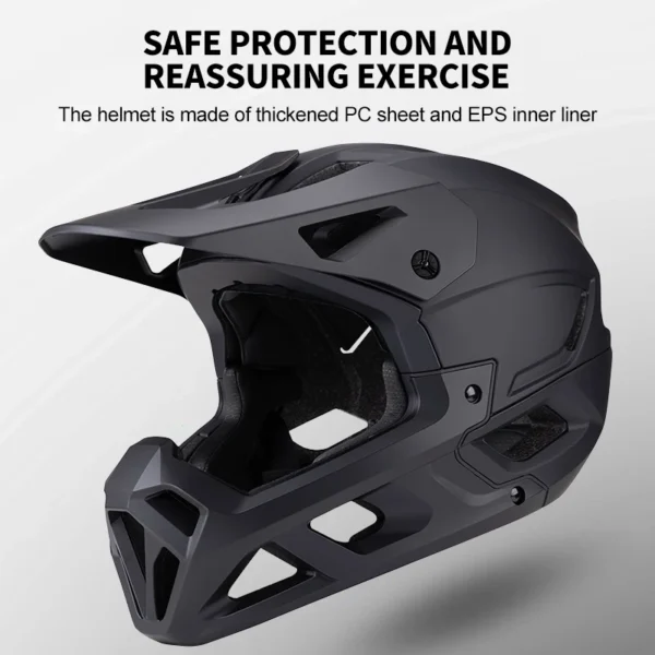 Horntour 2025 Adult Mountain Bike Helmet Full Face Integrally Molded Motorcycle Riding Safety Bicycle Helmet Head Protection - Image 1
