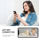 3MP HD Wifi surveillance camera, mini wireless PIR motion detection, night vision, two-way audio, 2800 mah safe battery - Image 4