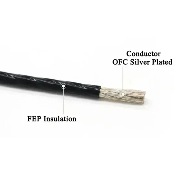 2/5/10m PTFE Electronic Wire Silver Plated FEP Insulated High Purity OFC 30AWG ~ 17AWG Audio Headphone HiFi Signal Copper Cable - Image 2