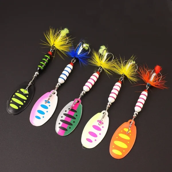 7.5G Spinner Metal Bait Colorful Sequins Fishing Lures Lifelike Crankbaits Set Bass Trout Salmon Hard Metal Spinner Baits Kit - Image 3