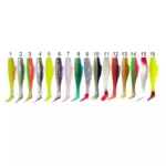 6PCS TPR Material Floating Worm Soft T Tail Lure Rubber Fishing Lure Shad Swim Baits Silicone Bait New Lure Fishing Tackle Tool - Image 3
