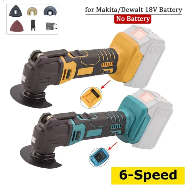 Oscillating Multi function tool Electric Saw With Trimmer /Shovel/Cutting Woodworking Speed Tool Fit Makita/Dewalt 18V Battery - Image 1