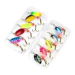 16/10pcs Fishing Spinner Metal Lures with Tackle Boxes Crankbaits Wobblers Metal Sequin Trout Spoon With Hooks for Carp Fishing - Image 5