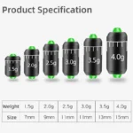 New Water Drop Sinkers with Scale Adjustable Fishing Weights Kit Fishing Alertness Compact Cylindrical Graduated Fishing Sinkers - Image 2