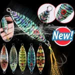 New Metal Cast Jig Lure 50g 8.2cm Fishing Lure Sinking Pencil Bait Slow Shaking Spoon Fish Saltwater Artificial Hard Bait Tackle