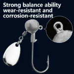 Single Hooks With Rotating Sequins And Swivel Fishing Hook Diy Fish hooks Tackle Accessary Luya soft bait roll t tail worm hook - Image 5