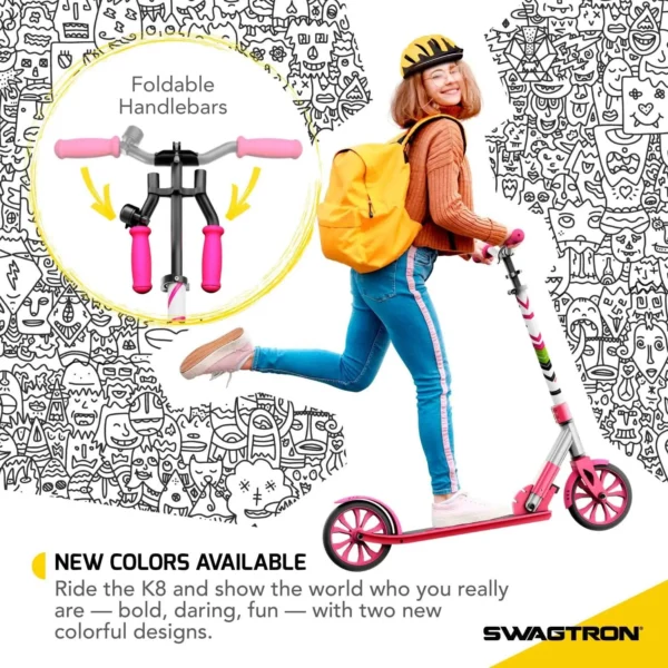 Folding Commuter Kick Scooter for Adults & Teens, Height-Adjustable, ABEC-9 Wheel Bearings - Image 3