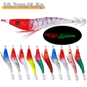 Luminous Squid Jigs Bionic Fishing Lure Artificial Shrimp Squid Hook for Sea Fishing Squid Octopus Cuttlefish Hooks Fishing Tool