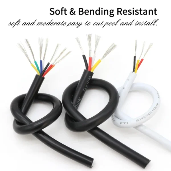 5M UL2464 30 28 26 24 22 20AWG Sheathed Wire Cable Channel Audio Line 2 3 4 5 6 7 8 9 10 Cores PVC Insulated Copper Power Line - Image 2