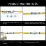 Solder Seal Wire Connectors Waterproof Electrical Cable Terminals Heat Shrink Tube Electrical Butt Splice Kit - Image 3