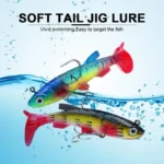 Soft Artificial Fishing Lures Jig Head Silicone Lures with T Tail Bionic Fishing Lures for Saltwater and Freshwater Fishing Tool - Image 2