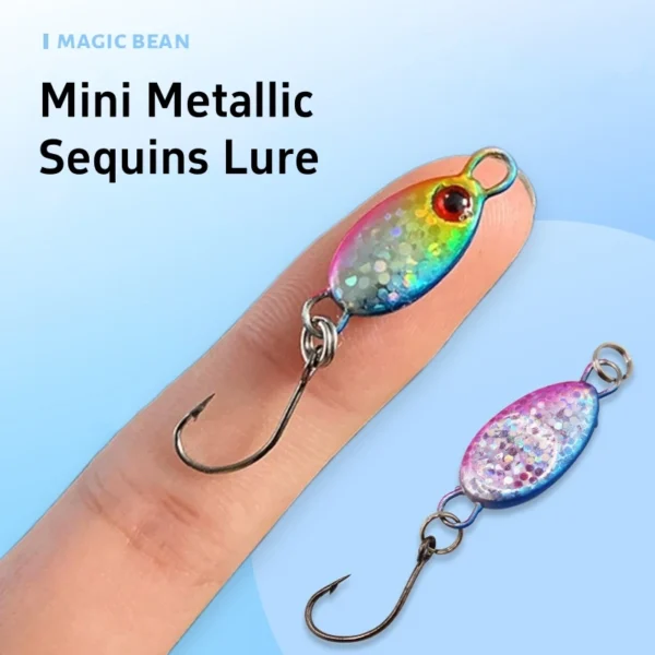 Mini Spoon Fishing Lures Metal Sequin Bait with Sharp Hook Micro Artificial Hard Fishing Lure for Trout Bass Pike Fishing Tackle - Image 2