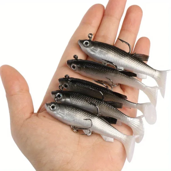 5Pcs Realistic Soft Bait-8Cm Realistic Bait-High-Quality Sharp Hook-For-Use for Freshwater and Salty Fishing - Image 2