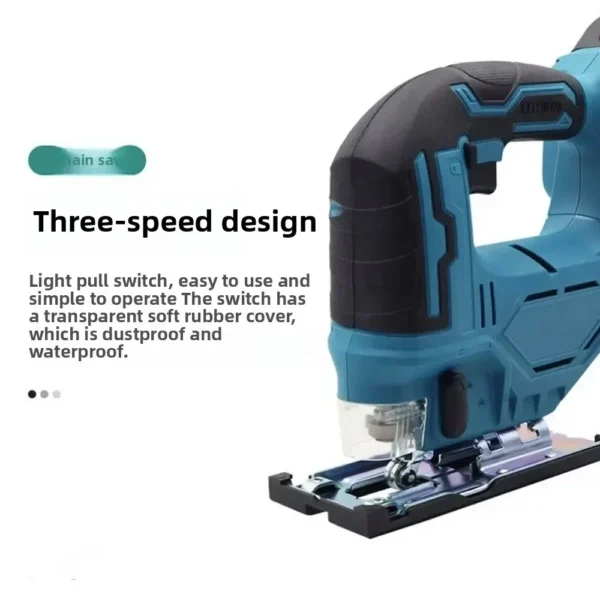 Electric Jig Saw Portable Multifunction Carpenter PowerTool Variable Speed Curved Saw Fit Makita/Dewalt/Milwaukee 18V No Battery - Image 4