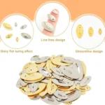 100/80/50PCS New Metal Copper Lure Fishing Spinner Blades Tackle Willow Blades Smooth DIY Accessories Noise Not Hurt Line Sequin - Image 5