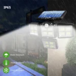 138/198/333 LED Solar Lights Outdoor Motion Sensor Human Induction Adjustable Head IP65 Waterproof Solar Power Wall Lamp - Image 2