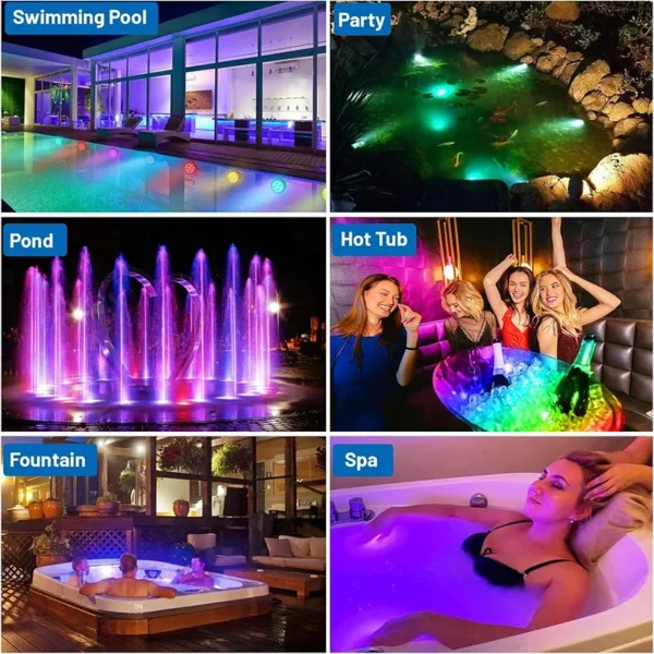 3/10Led Swimming Pool Light Remote Control RGB Dive Fish Light LED Underwater Lamp Ship/Car Decorative Lamp for Vase Aquarium - Image 5