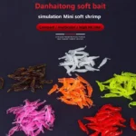 100PCS Shrimp Bait Soft Silicone Artificial Fishing Lures 2.8cm/0.3g Luminous Glow Freshwater Worm Pattern Outdoor Fishin Tackle - Image 2