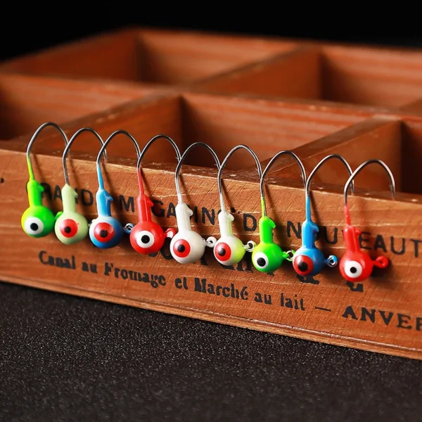 9PCS Jig Head Hook 0.8g/1.75g/3.5g/5g Crank Mix Colors Fishing Hook head Jig Lure Hard Bait Soft Worm Jig Hookfor Fishing Tackle - Image 3