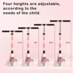 Electric Scooter for Kids Age 6-10, Kick-Start Boost Scooter with Adjustable Speed and Height, Flash Wheel & Deck Lights - Image 3