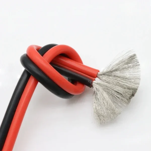 Copper Wire Silicone Rubber Cable Super Soft 8 10 12 14 16 18 20 22 24 26 AWG 2Pins Flexible DIY LED Lamp Connector Black Red - Image 4