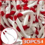 Soft Fishing Lures Simulation Paddle Tail Plastic Baits Artificial Worm Swimbait Red Head White Body T Tail Bait for Bass Trout
