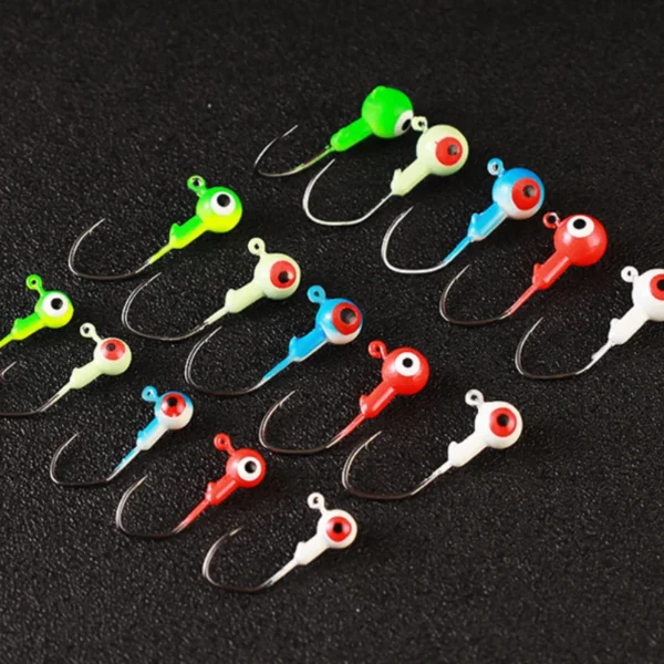9PCS Jig Head Hook 0.8g/1.75g/3.5g/5g Crank Mix Colors Fishing Hook head Jig Lure Hard Bait Soft Worm Jig Hookfor Fishing Tackle - Image 6