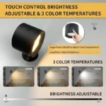 Led Double Head Wall Lamp Touch Control Remote 360 Rotatable USB Recharge Wireless Portable Night Light For Bedroom Reading Lamp - Image 3