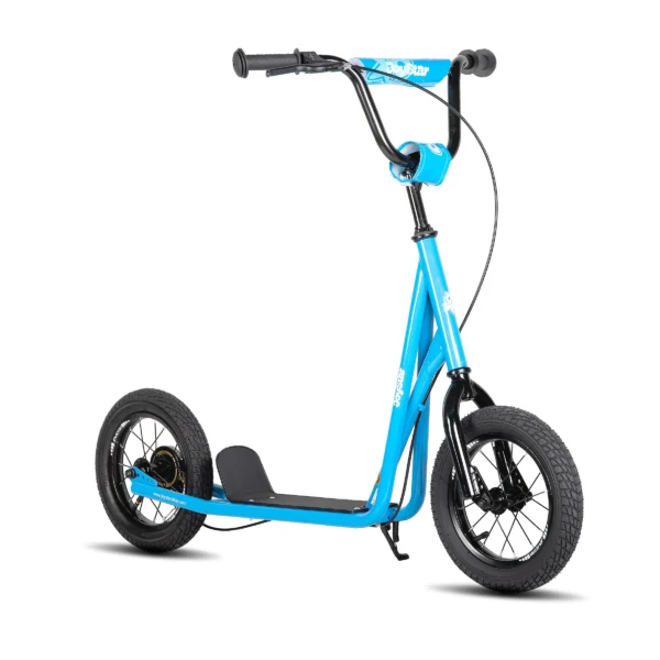 Kick Scooter for Ages 5-9 Years Old Kids with 12 Inch Front and Rear Wheel, Rear V-Brake and Adjustable Handlebar, Blue - Image 1