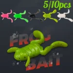 5/10Pcs Soft Frog 5/10G Floating Fishing Lure Artificial Frog Silicone Swimbait Topwater Casting Lure Plastic Kicking Frog Bait
