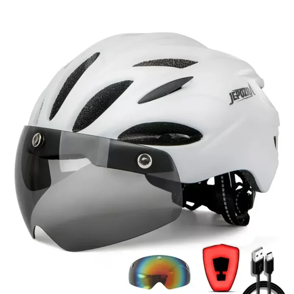 Cycling Helmet with Taillight for Men and Women, Bicycle Helmet, MTB Road Bike, E-Bike Motorcycle - Image 1